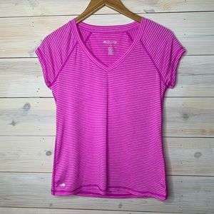 Pink and Purple Striped Activewear T-shirt
